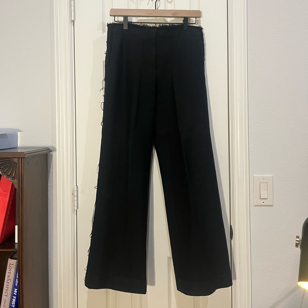 Helmut Lang Wide Leg Raw Hem